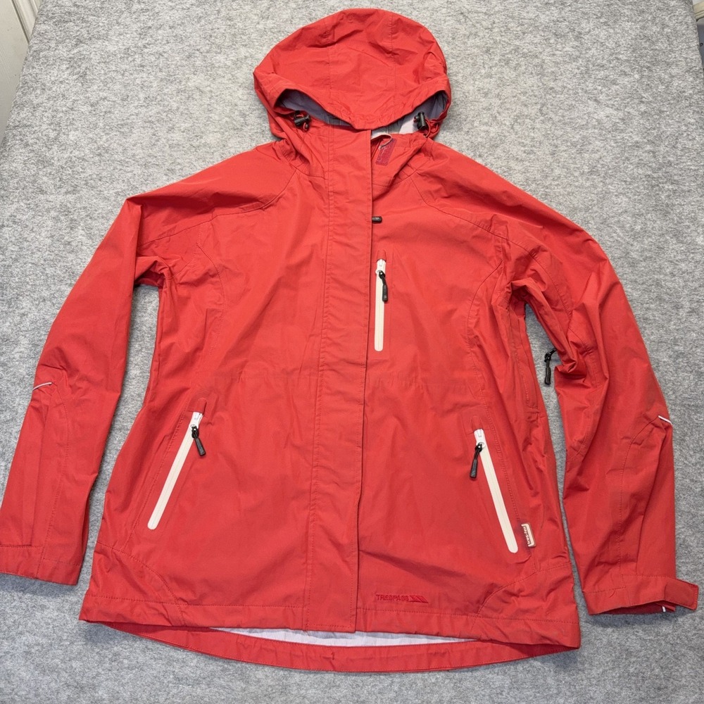 Trespass Ski Jacket Womens XL Red Waterproof 3 Layer Fabric 500mm Hooded Parka